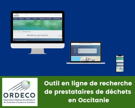 [Outil en ligne] - ORDECO - de recherche de prestataires pour la collecte, la valorisation ou le traitement des déchets en Occitanie