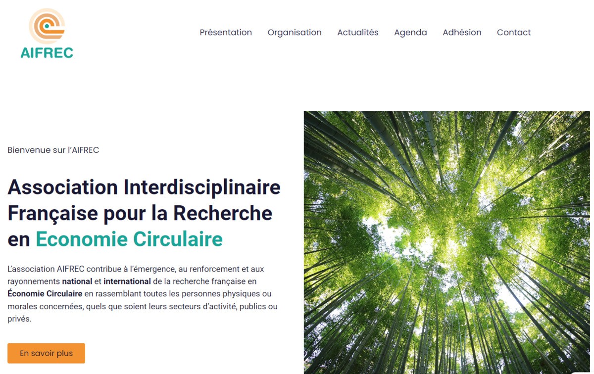 Lancement du site de l’Association Interdisciplinaire Française pour la Recherche en Economie Circulaire, AIFREC