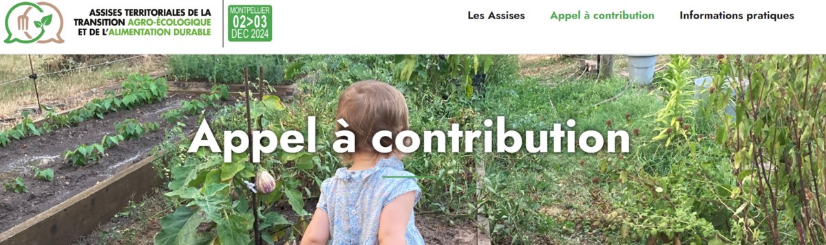  [Appel à contributions]  « Accélérer une transition agroécologique et alimentaire cohérente aux différentes échelles » | Assises Territoriales | Montpellier | 2 et 3 Décembre 2024