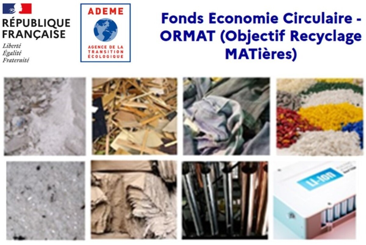 Lancement d'ORMAT (Objectif Recyclage MATières) - [Appel à projets] du Fonds Économie Circulaire de l’ADEME - 