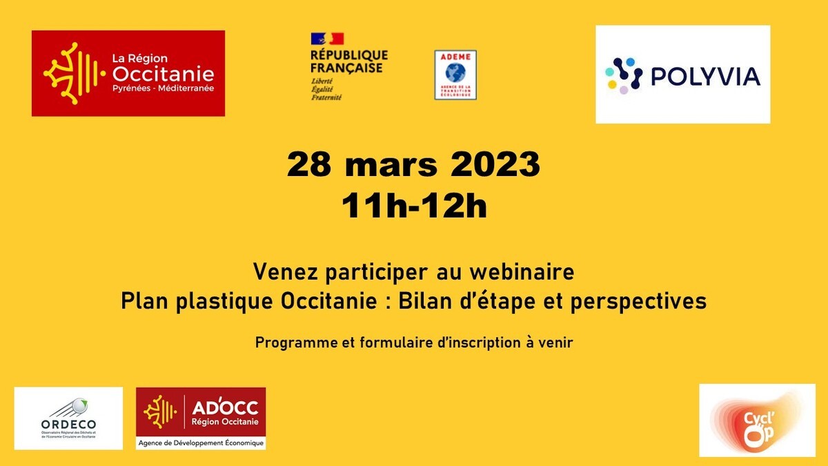 Plan plastique Occitanie : Bilan d’étape et perspectives - [Webinaire] le 28 mars 2023
