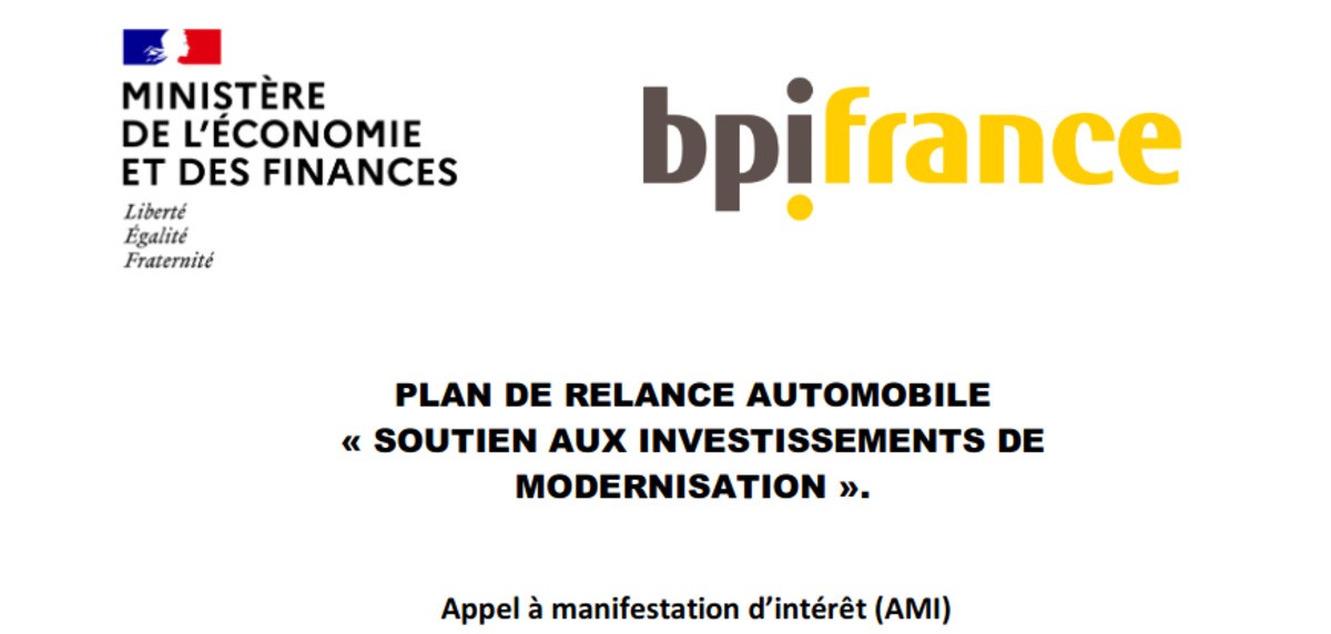 Plan de relance automobile : soutien aux investissements de modernisation
