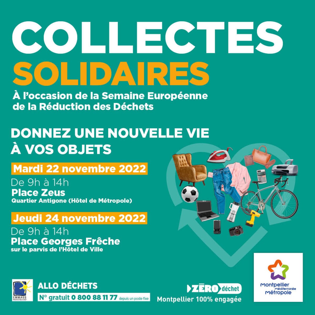 Collecte Solidaire - Mardi 22 novembre et jeudi 24 novembre