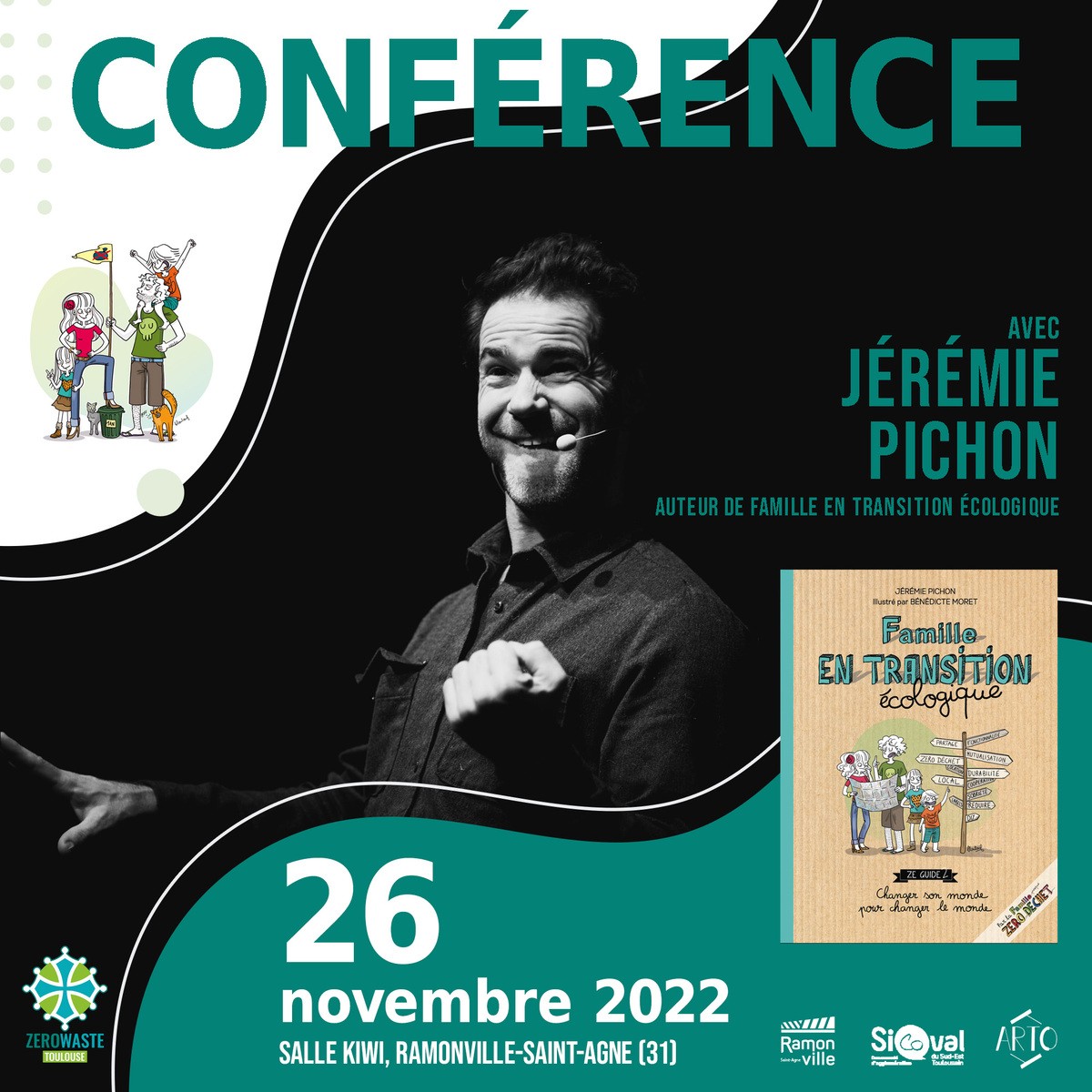 Zero Waste Toulouse, le Sicoval Arto et la mairie de Ramonville proposent la conférence de Jérémie Pichon