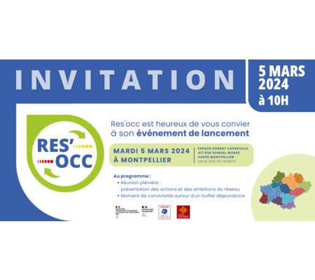[Invitation] Evènement de lancement de Res'Occ | 5 mars 2024 |Montpellier