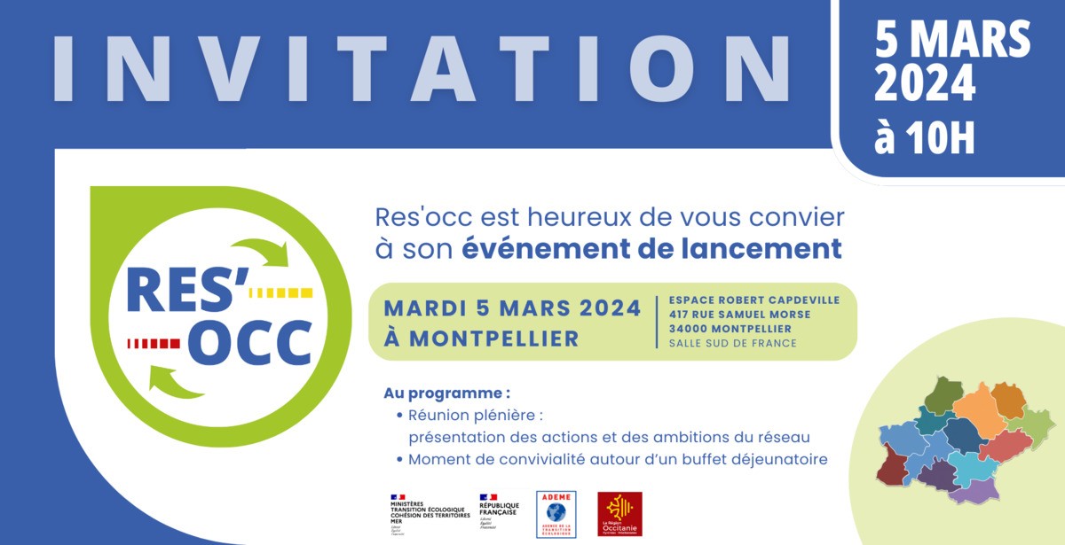 [Invitation] Evènement de lancement de Res'Occ | 5 mars 2024 |Montpellier