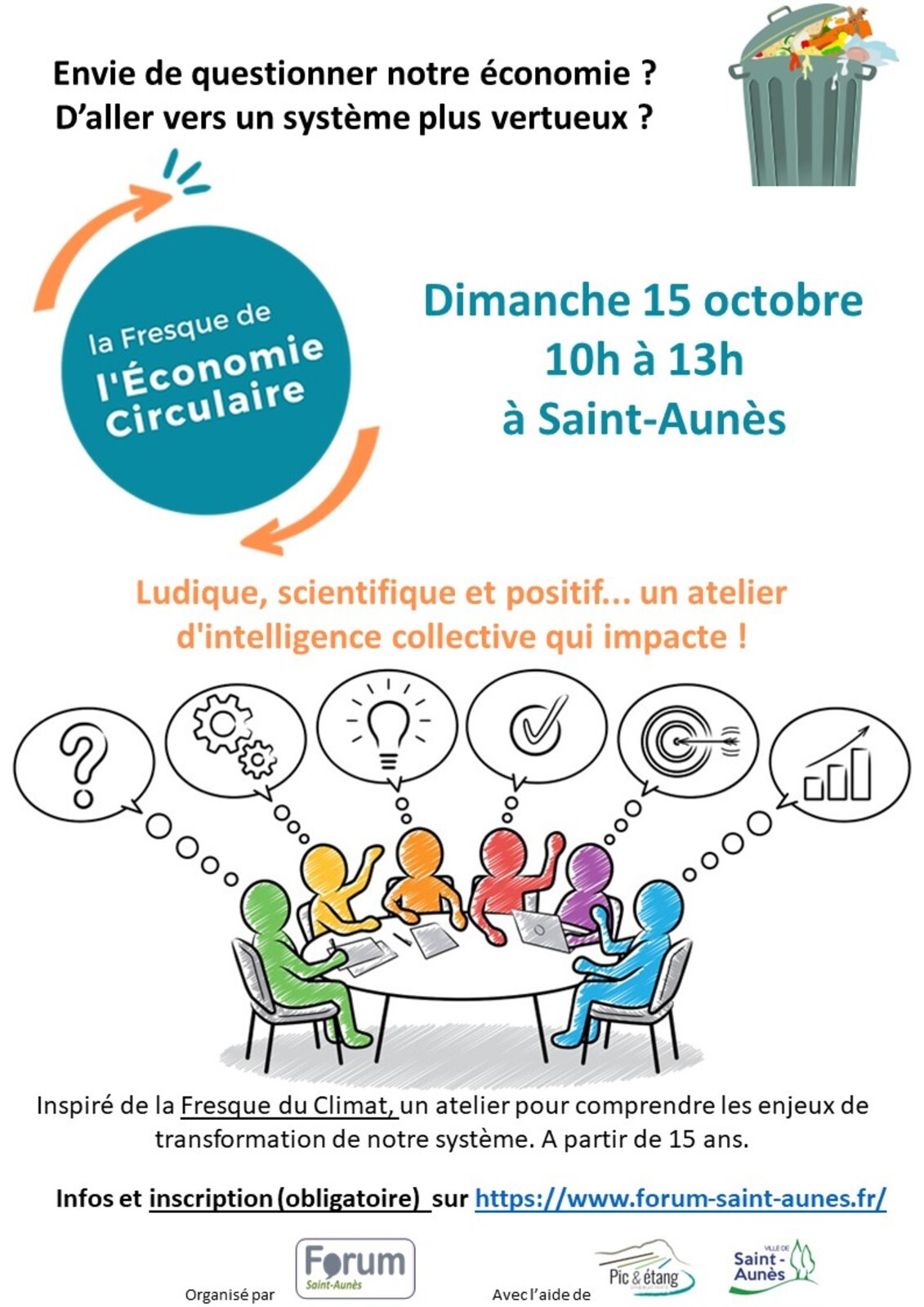 Fresque de l'économie circulaire, le dimanche 15 octobre, à Saint-Aunès (34) 