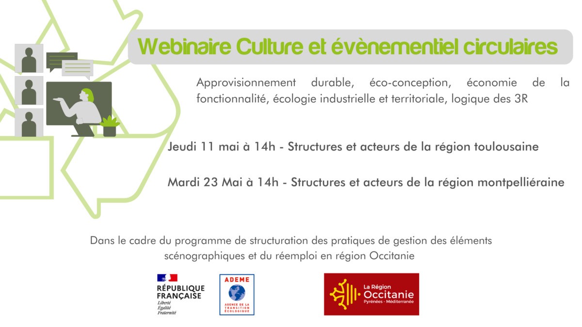 Invitation au webinaire  - Culture et évènementiel circulaires - 23 mai